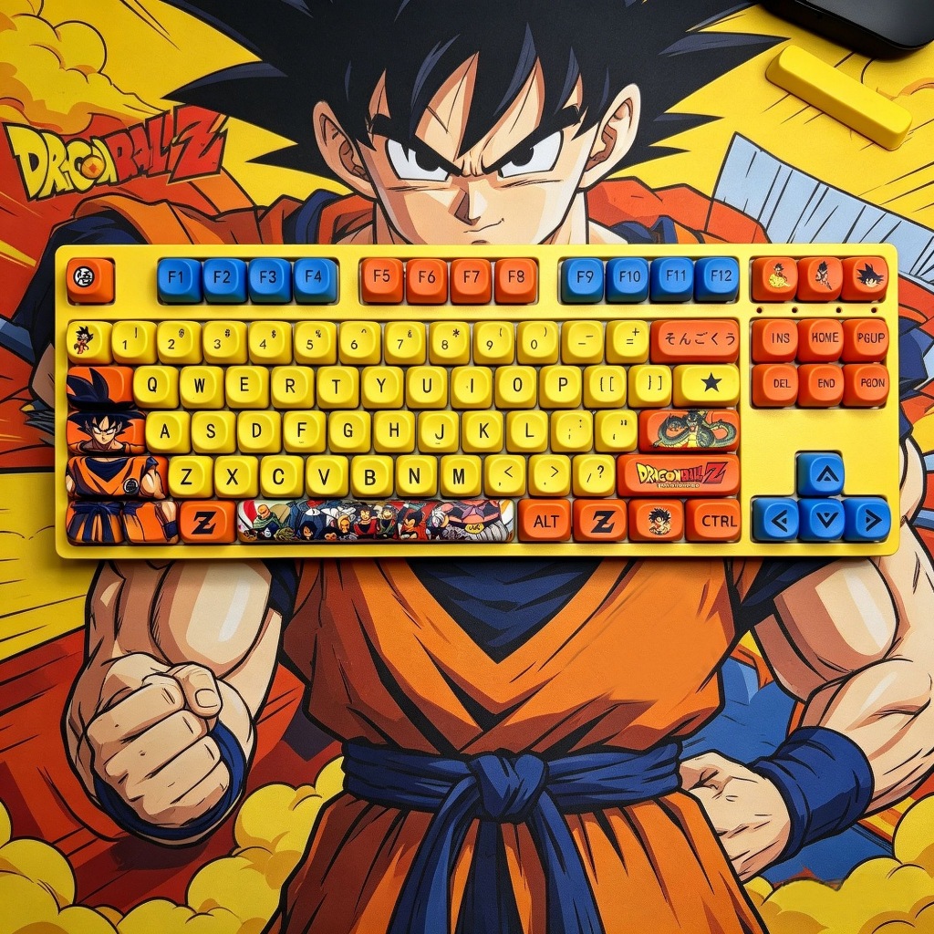 [Dragon Ball Keycap] PBT Sublimação Feel Round Personalizado Mecânico Teclado Keycap