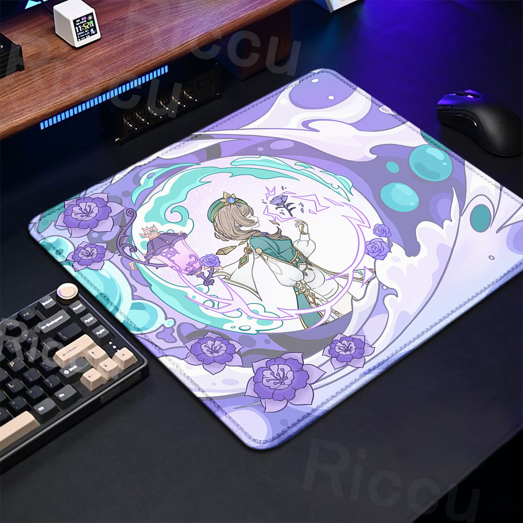 Anime Genshin Impacto Gaming Mouse Pad XS Pequena Almofada De Mesa Para PC Decoração Tapete De Ratos De Escritório 18x22