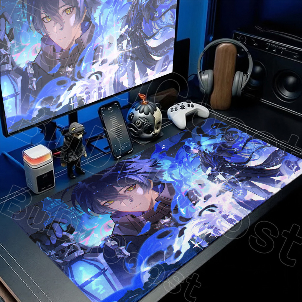 Legal Flins Gaming Antiderrapante Mouse Esteira 40x90cm Playmat Genshin Impacto Anime Deskmat Lavável Portátil Teclado D