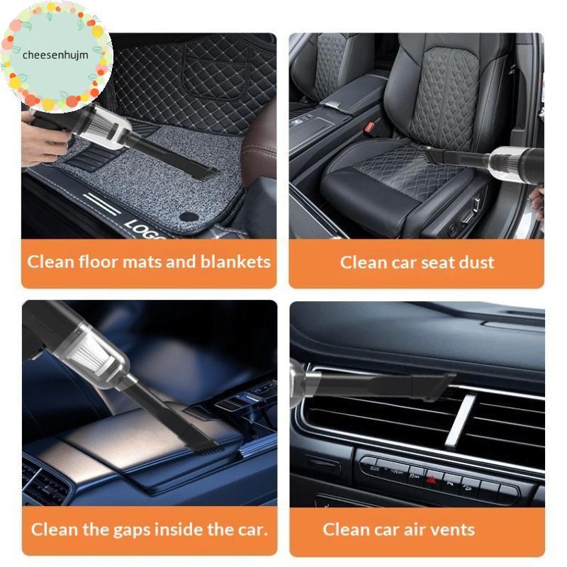 cheesenhujm Vácuo De Carro De Alta Potência Sem Fio Portátil 120W Forte Sucção Para Interiores Automotivos E Móveis Domé