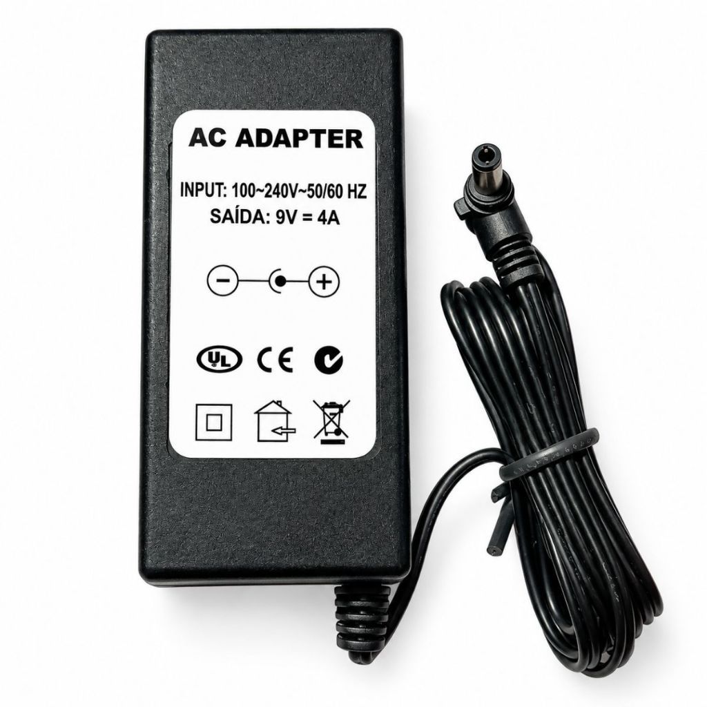 Fonte Chaveada 9v 4a Bivolt Automático Plug P4 Vfe0904