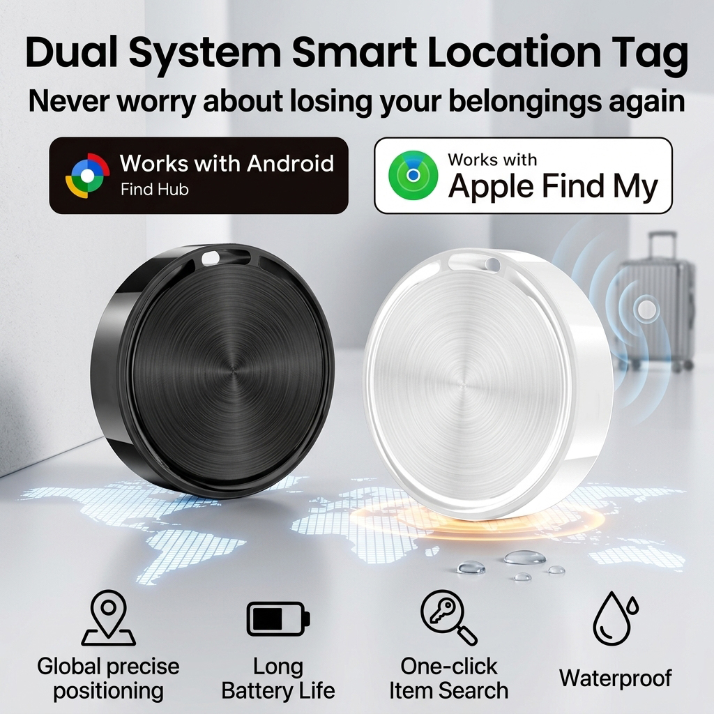 Localizador De Itens De Etiqueta Inteligente Bluetooth Sistema Duplo Rastreador Anti-Perda Funciona Com iOS E Android Pa
