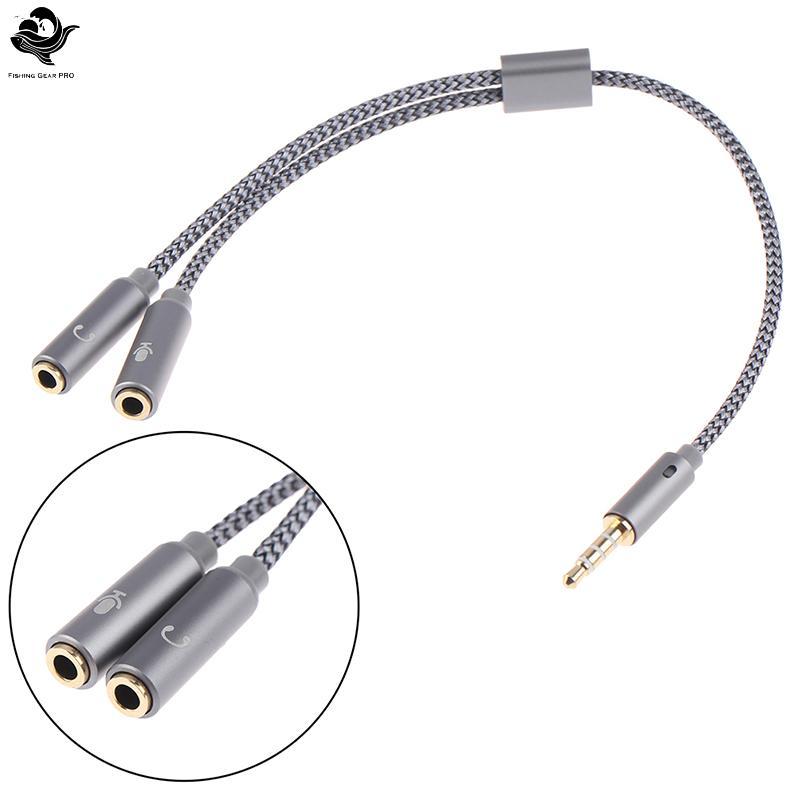 PFG Adaptador De Fone De Ouvido Divisor De 3.5 Mm 1 Macho Para 2 Fêmeas Ja Mic Y Splitter FG