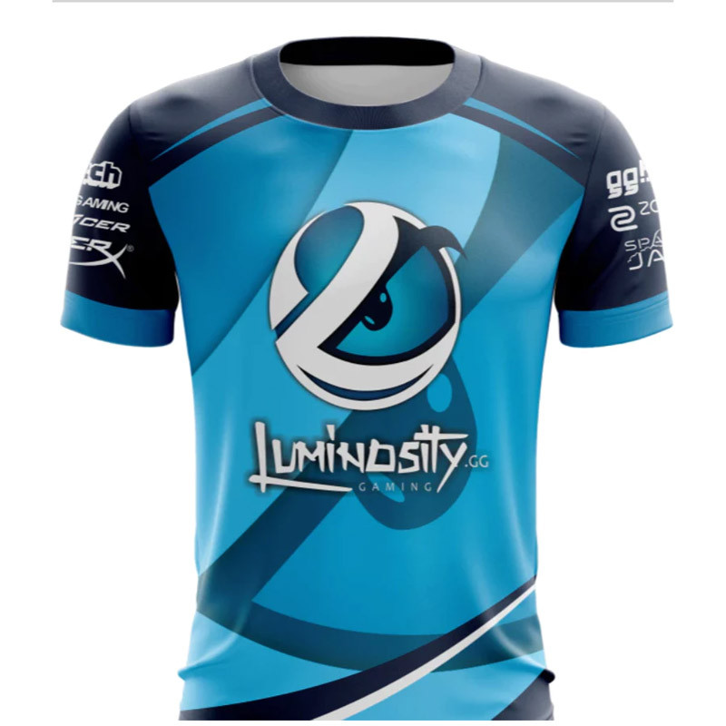 Sk Gaming Jersey Camiseta Azul E Cinza Cores Nome Personalizável Ótimo Para Fãs De Jogos Diariamente Casual Roupa De Rua