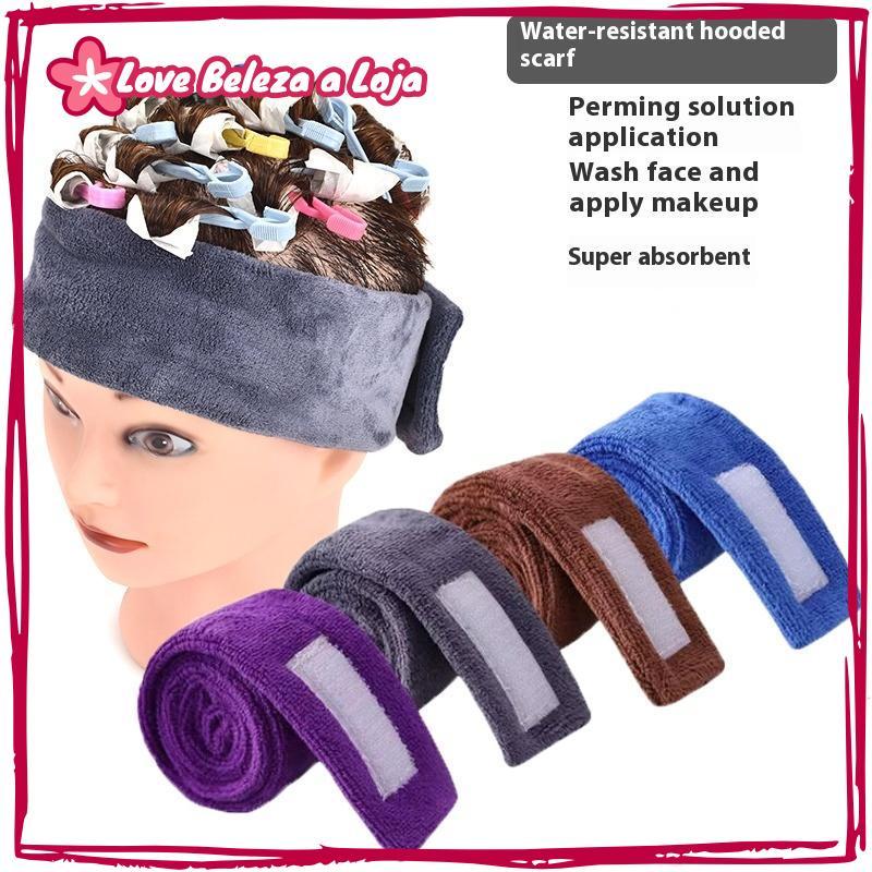 LOVEGOSHOP Perm Hair Make Up Wrap Head Pano Faixa De Cabeça Toalha Ajustável Salão De Beleza Absorvente De Tingimento De