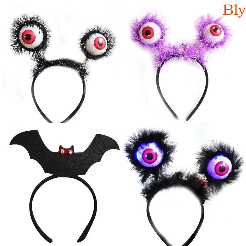 Bly Halloween Party Head Acessório LED Tiaras Brilhantes Faixas Cabelo