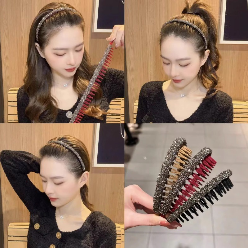 Acessórios De Cabelo Coreanos Retro Sem Escorregamento Quebrado Head Hoop Hair Headwear