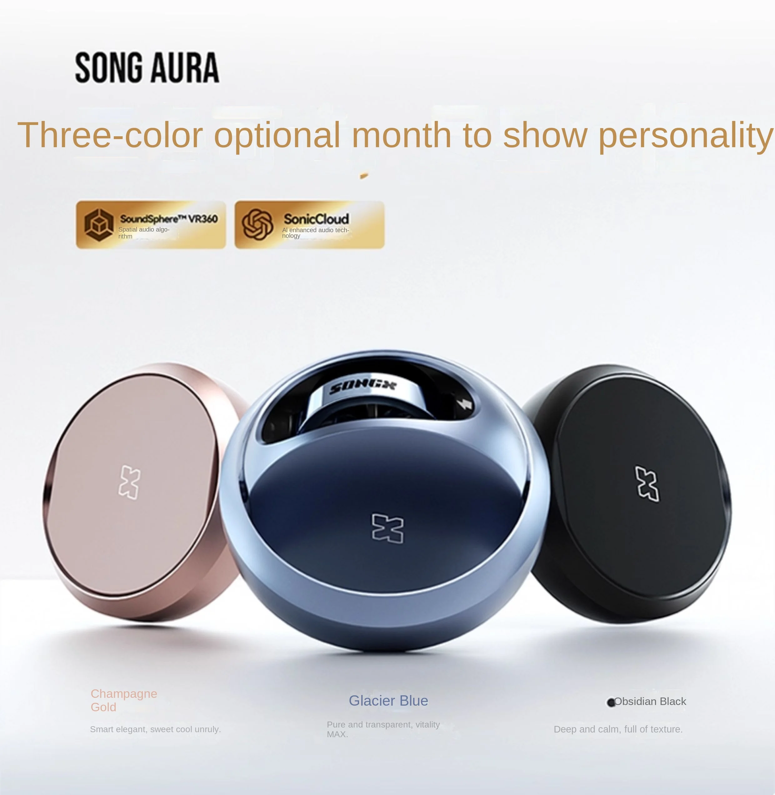 SONGX TWS Wireless Bluetooth Headphones HiFi Open Ear Wireless Earphones V5.3 IPX4 Waterproof Ear Clip for Sports&Gaming earbuds