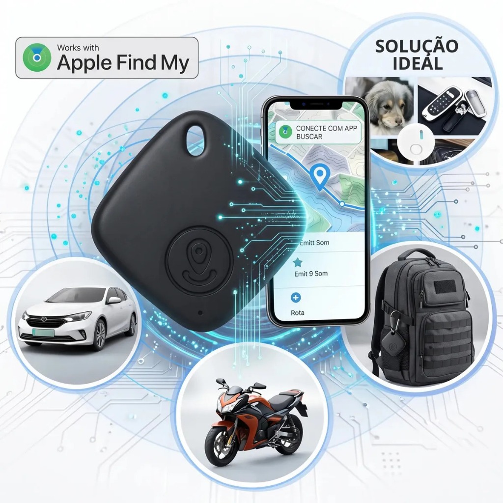 Rastreador Localizador  AirTag MFI à Prova d'água IP67 Compatível app Buscar Iphone