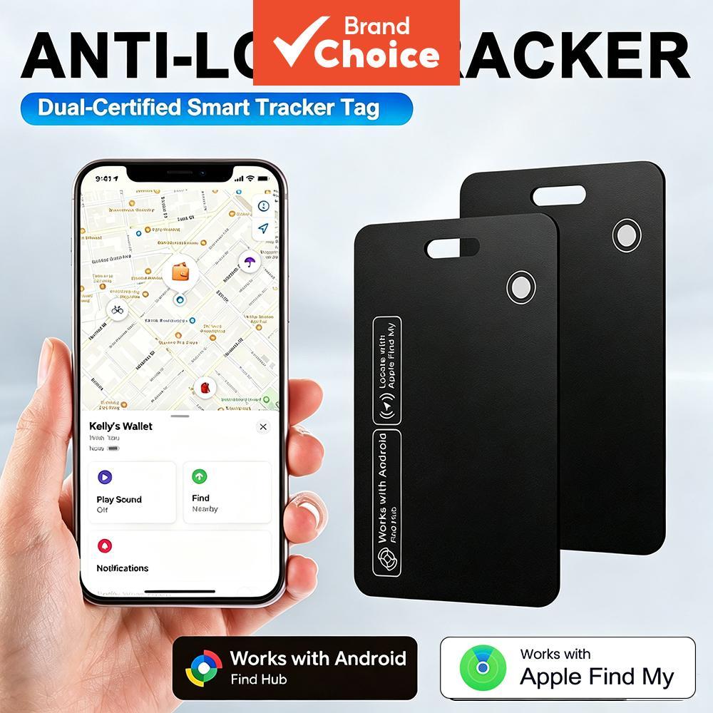 Carteira Rastreador Smart Tag, Sistema Duplo, Bluetooth Antifurto, Localizador de Itens, Compatível com o Dispositivo
