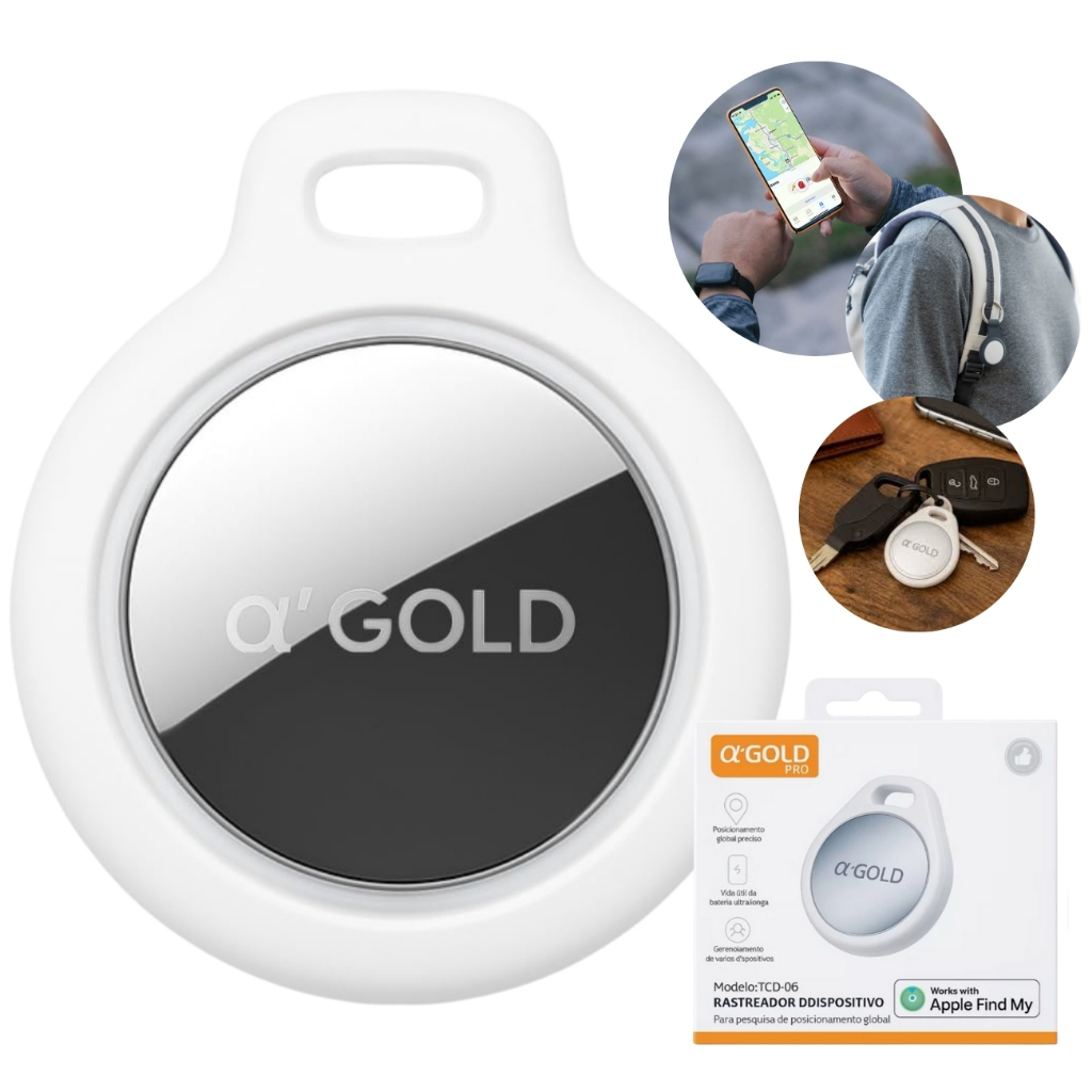 Tag Rastreador GPS Localizador Air Tag Inteligente Smart (App Buscar IOS Apple) Original A'GOLD