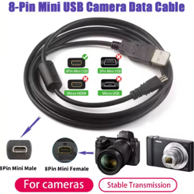 USB PC Sync Data Cable for Caplio CX5 GR Digital IV RICOH PX GR WG-4 WG-4 GPS GR2 GRII GR II GRD4 GR DIGITAL IV Nikon CoolPix 21
