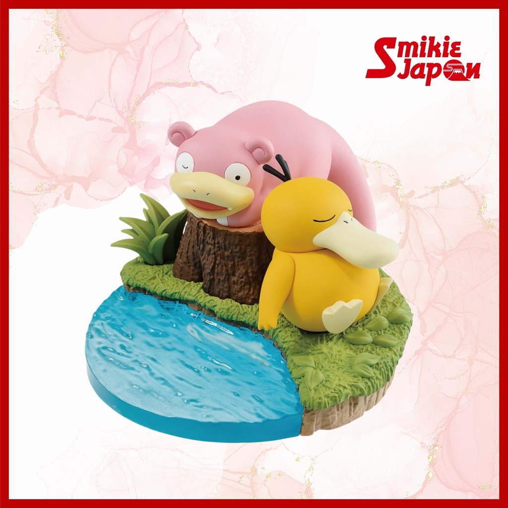 KONAMI Pokémon Relaxing Time Psyduck & Slowpoke Figure