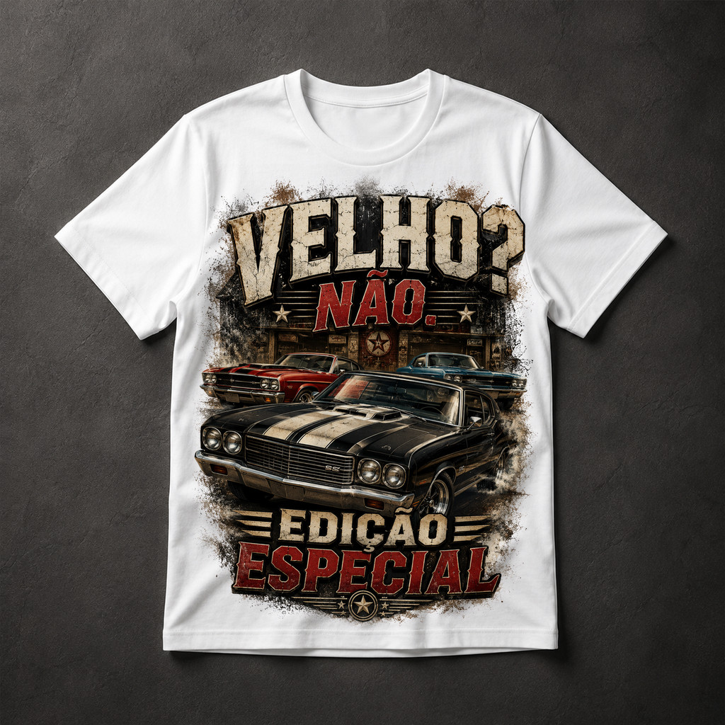 Camiseta Masculina Muscle Car Clássico Velho Não Edição Especial Chevelle SS Retrô