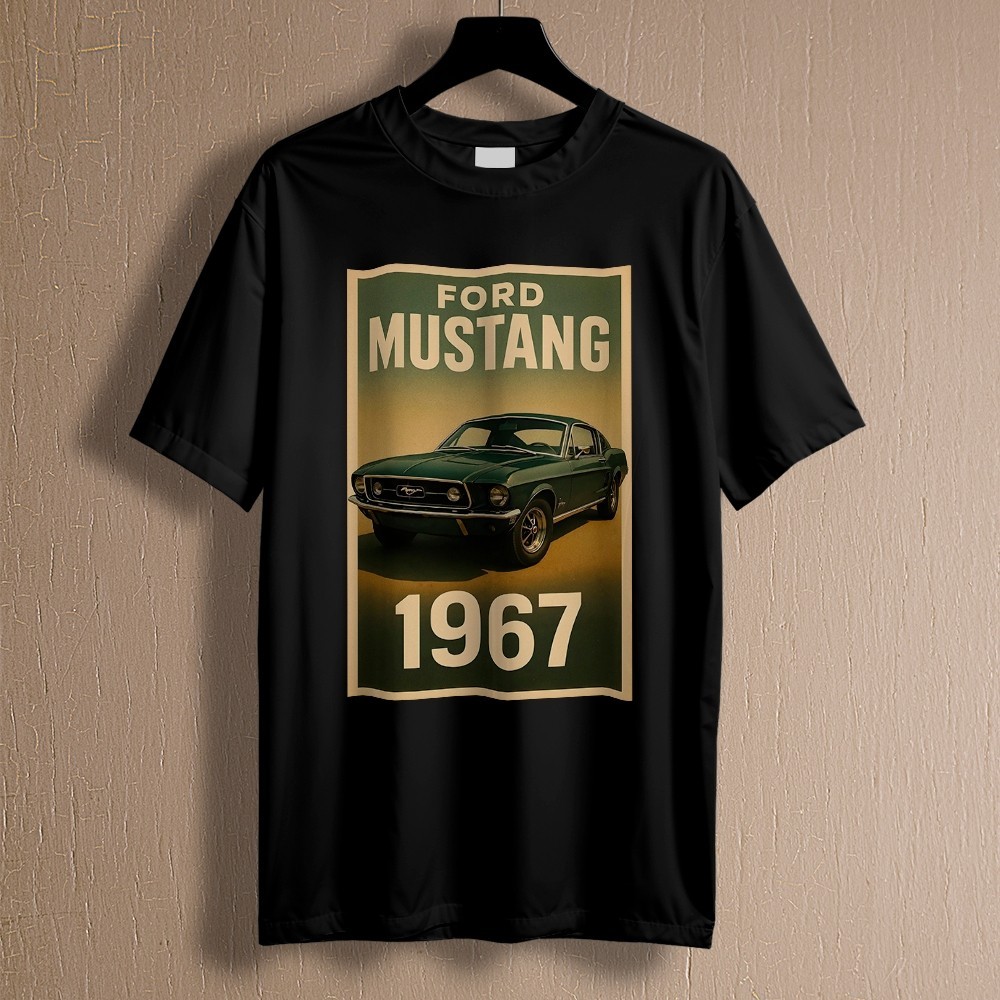 Camisa Camiseta Mustang 1967 Estampa Muscle Car Clássico Retro Vintage REF 2949 Home Custom