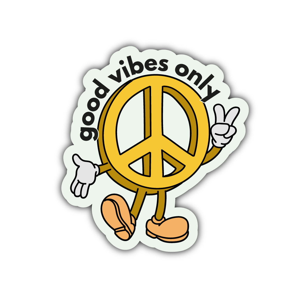 Placa Quadro Good Vibes Only Woodstock