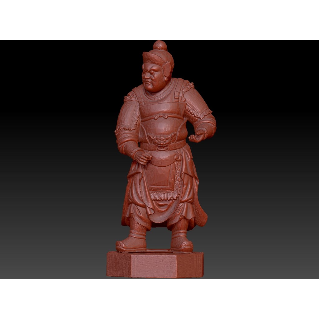 Taiwei Jing Dharma protegendo deus geral tridimensional redondo gravura stl arquivo modelo de impressão 3d decoração par