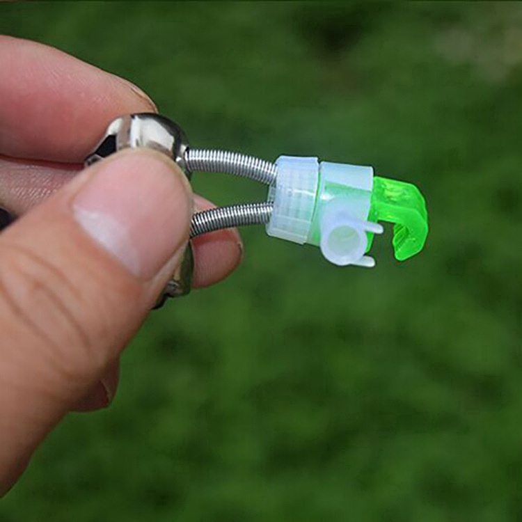 Novo Conjunto com 10 Peças de Sino Clip Espiral Indicador de Alarme para Pesca Noturna