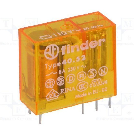 Rele finder industrial serie 40.52 2 Naf 110vac 553281100040 - Finder