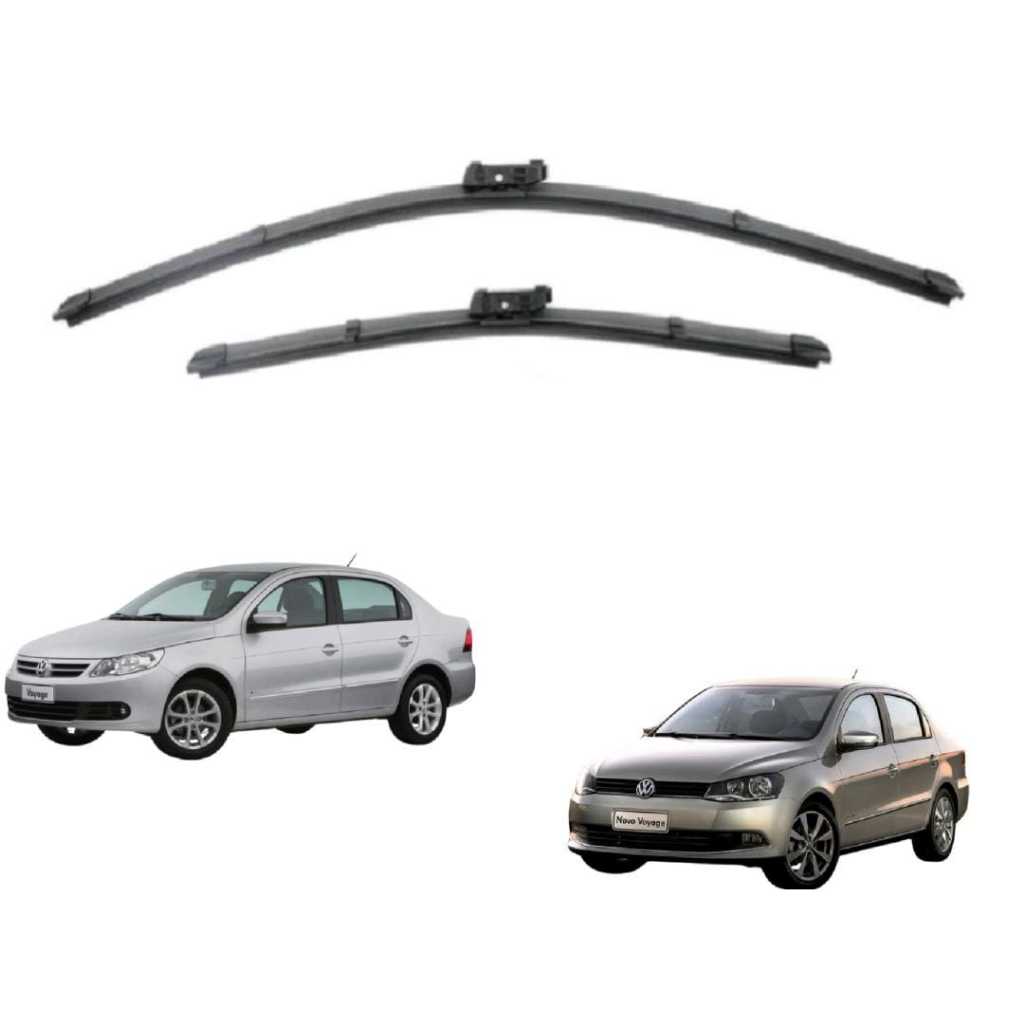 Par Palhetas Kit Dianteiro Limpador de Parabrisa Paleta Silicone Encaixe Original VOLKSWAGEN VOYAGE 2011 2012 2013 2014 2015 2016 2017 2018 2019 2020 2021 2022 2023