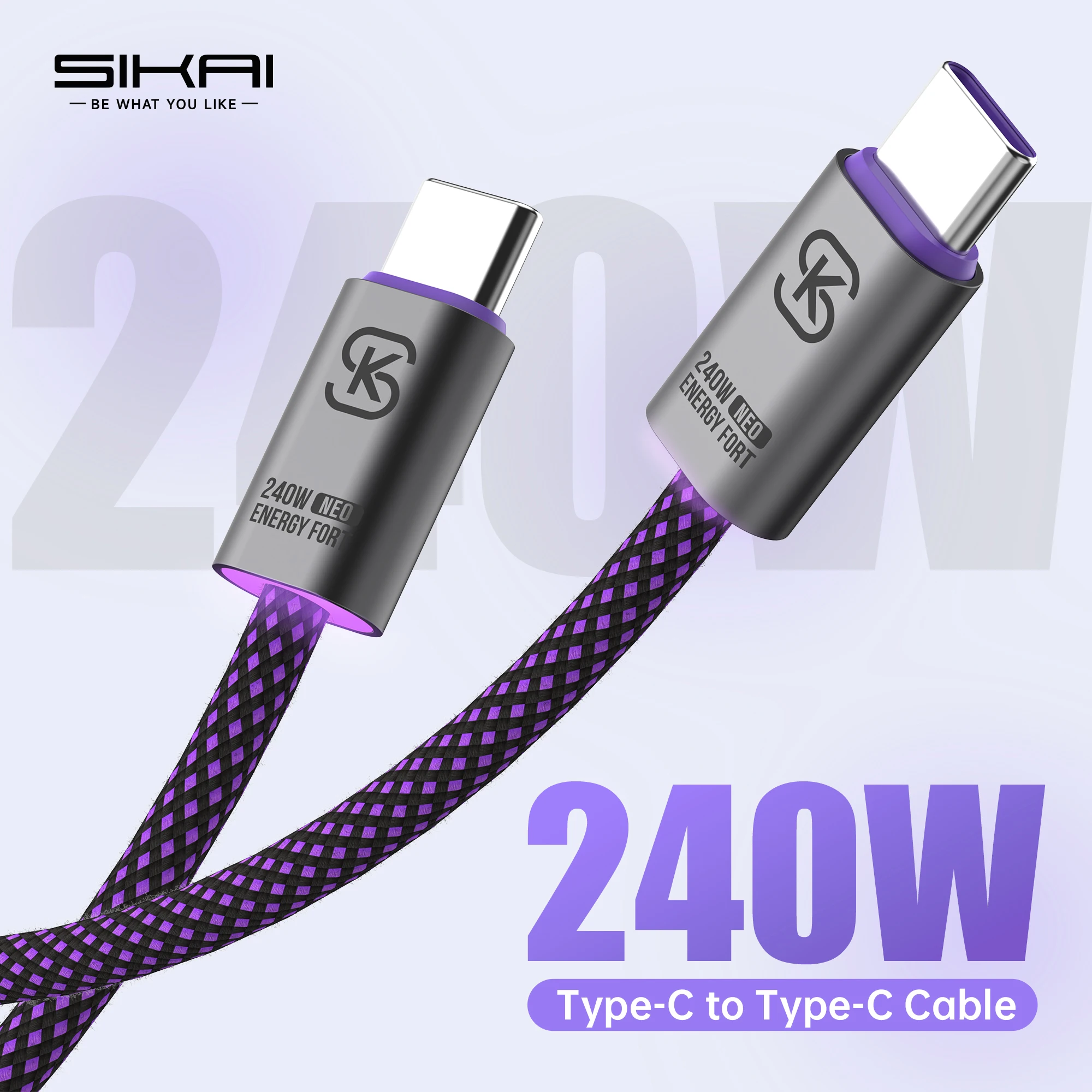 240W Fast Charging Cable 480Mbps Data Transfer USB C to USB C Cable Type C Charger Cord for iPhone 17 Samsung S25 Laptop Travel