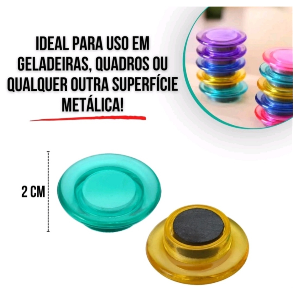 PROMOCAO CARTELA COM 6 IMAS COLORIDOS DE GELADEIRA PORTA RECADO MURAL QUADRO