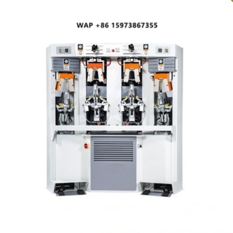 Best Quality TAIWEI Hydraulic Shoe Making Machine Automatic Brake Safety Sport Shoe Upper Two Cold Two Hot Toe Molding Machine