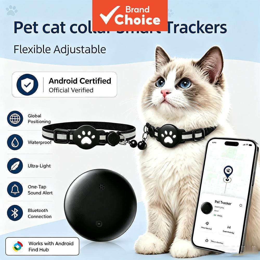 Rastreador MiLi para Gatos com Coleira | Localizador de Filhotes | Compatível com o app Google Find Hub