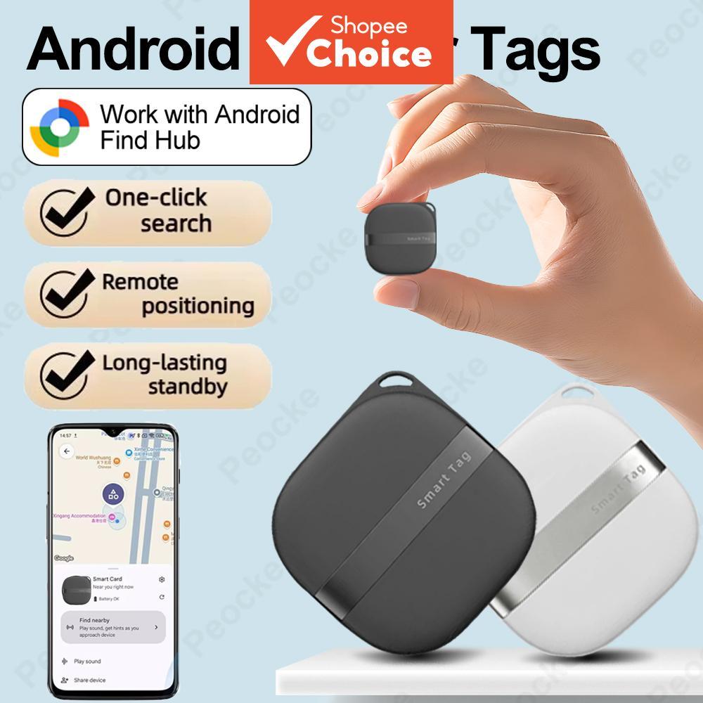 Rastreador GPS inteligente funciona com o Google Find Hub, localizador de longa distância, anti perda para chave e