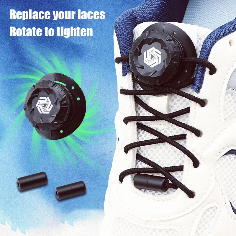 New Automatic Shoelaces Without ties Install simple Swivel Buckle Laces Thick Rope Sneakers Shoelace Shoe Accessories 1Pair