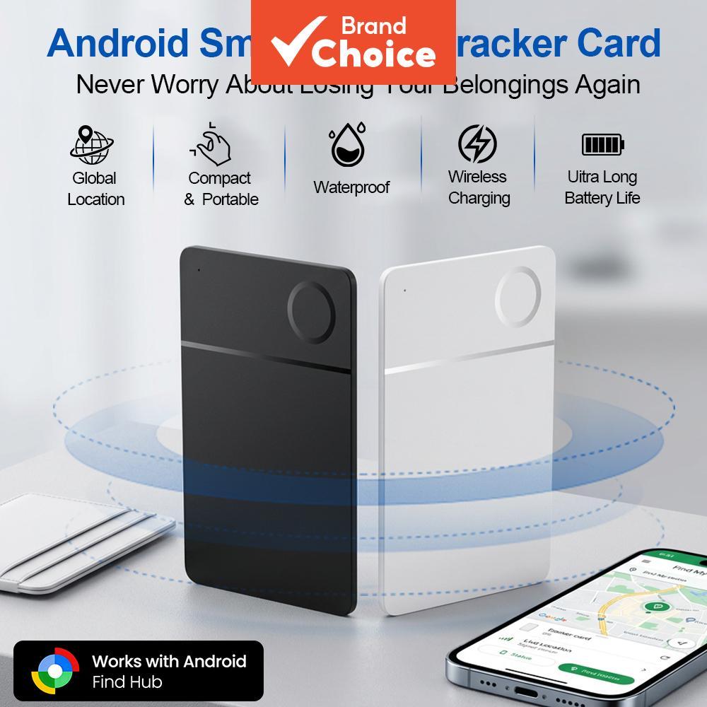 Cartão Rastreador Bluetooth, Compatível com o Google Find Hub (somente Android), Localizador de Carteira Ultra-Fino,