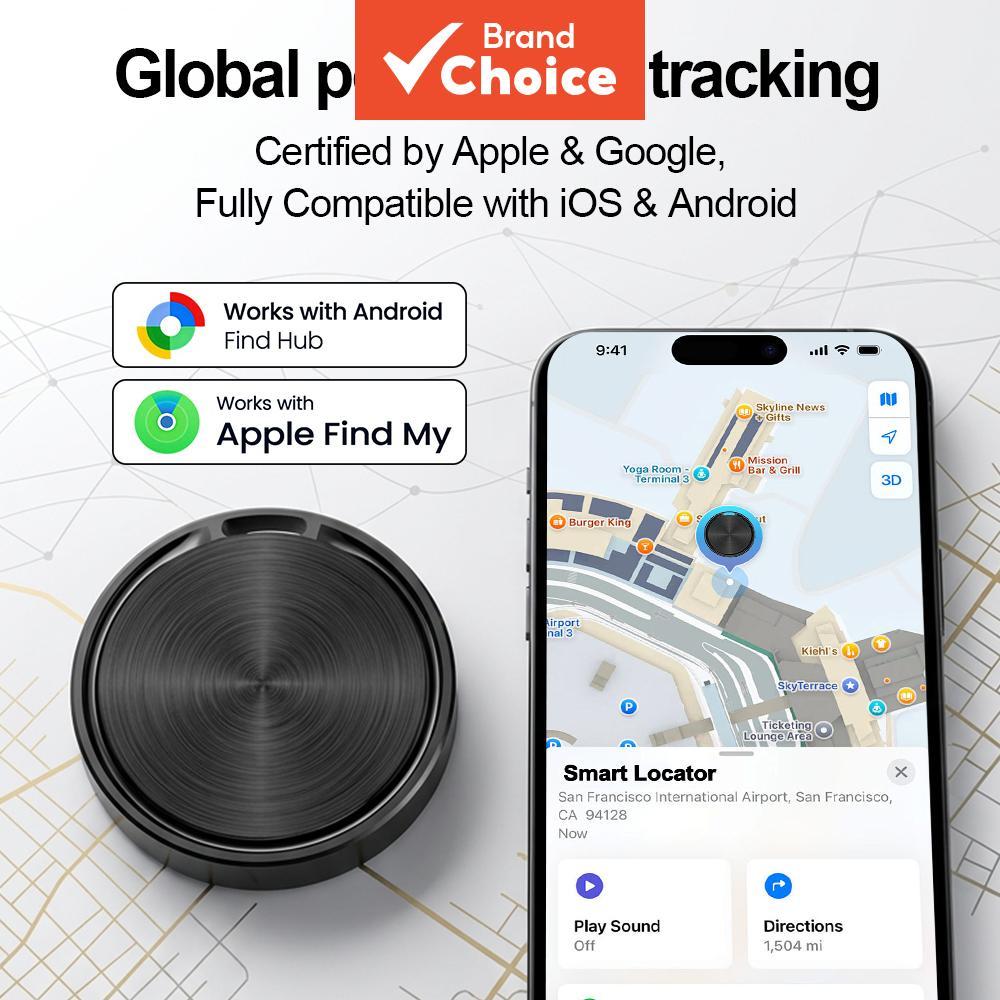 Rastreador de Longa Distância para Localizador do App Find Hub em Sistema Duplo, Etiqueta Inteligente Anti-Perda com