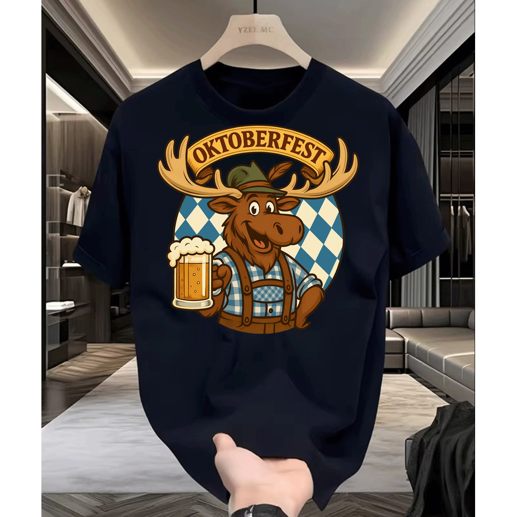 Camiseta Feminina Com Estampa do Festival Oktoberfest Fofa Confortável Moderna Moda Feminina Casual