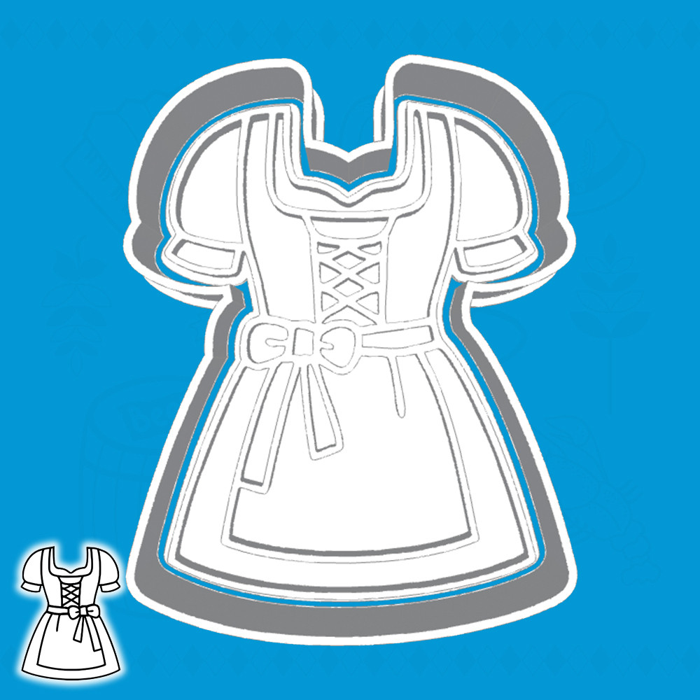 CORTADOR DE BISCOITO OKTOBERFEST - VESTIDO DIRNDL (ESTILO 1)