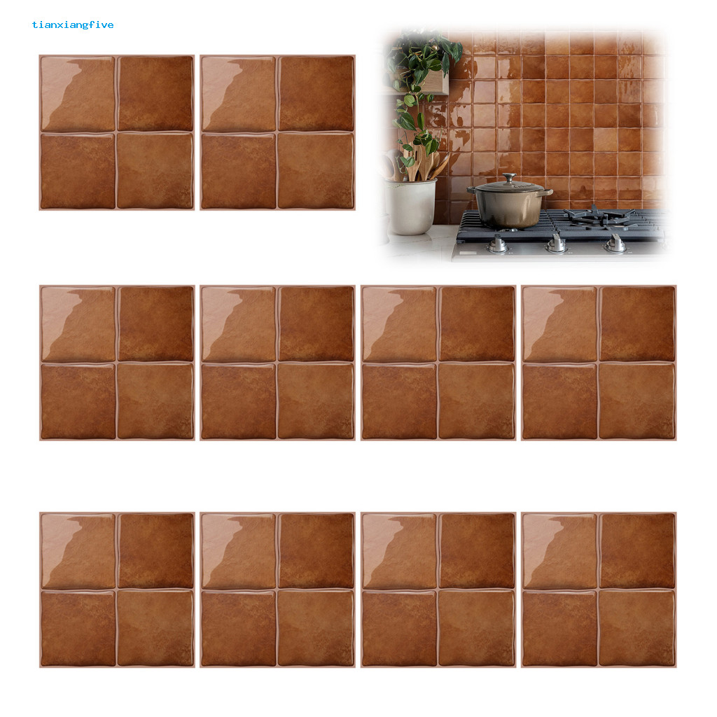 Kitchen Backsplash Peel and Stick Tiles Oil Proof Heat Resistant Stove Decals Square Checkered Wall Stickers Self-adhesi