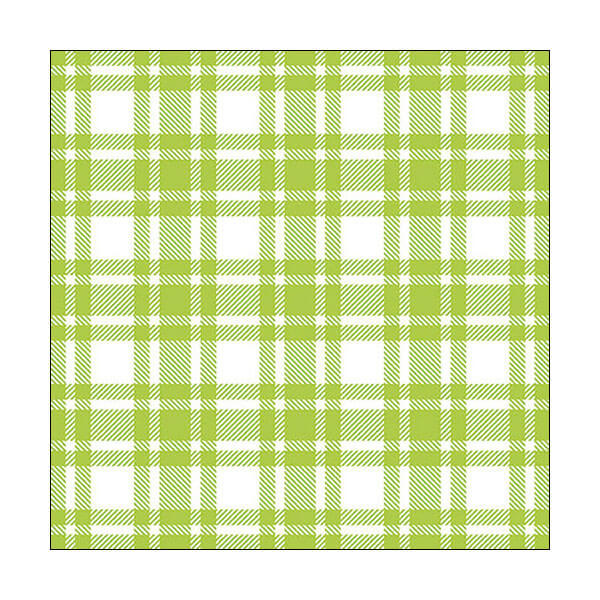 Pct Guardanapos Decoupage Checkered Pattern Green 13317283