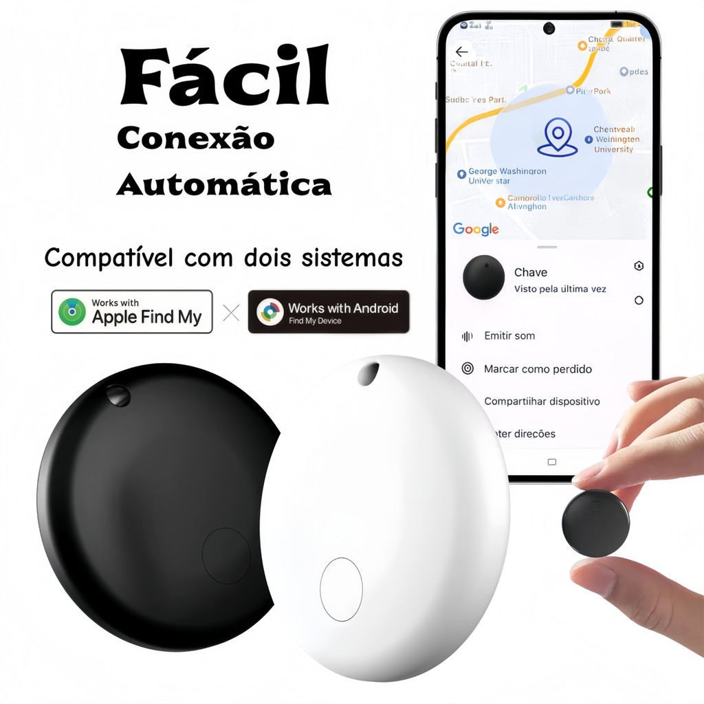 Rastreador Inteligente Android Certificado ANATEL – GPS Global – Rastreamento Ilimitado, Bateria de Longa Duração