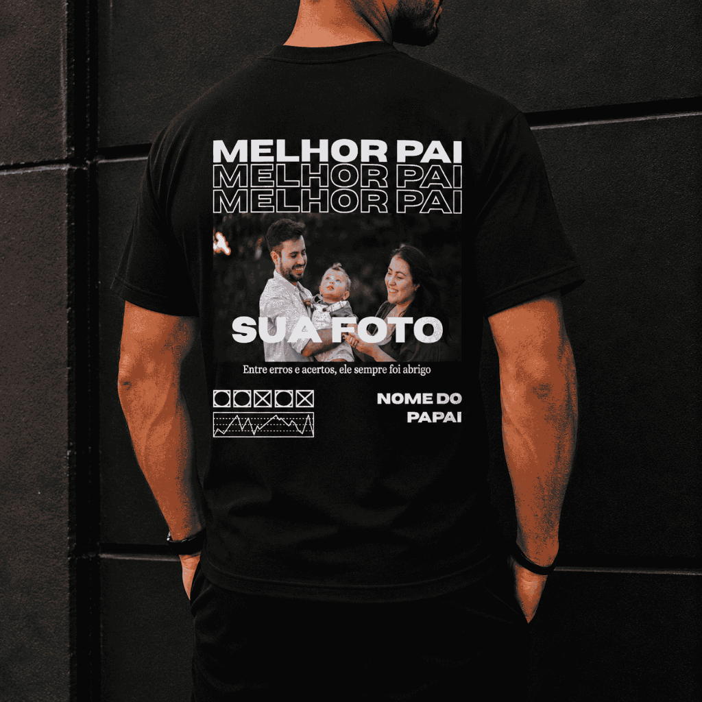 Camiseta Personalizada Dia Dos Pais Presente Camisa Melhor Pai Blusa ENVIAR NOME E FOTO NO CHAT