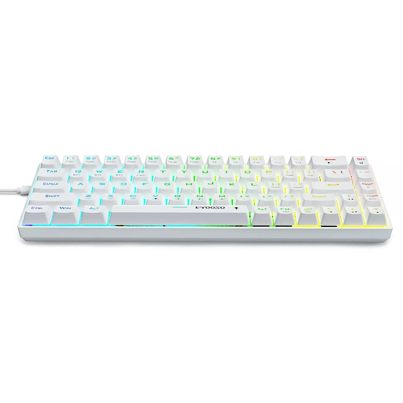 Mini Wired Keyboard 68 Keys Mini RGB Backlit  Hot-swap  Membrane  Gaming Keyboard