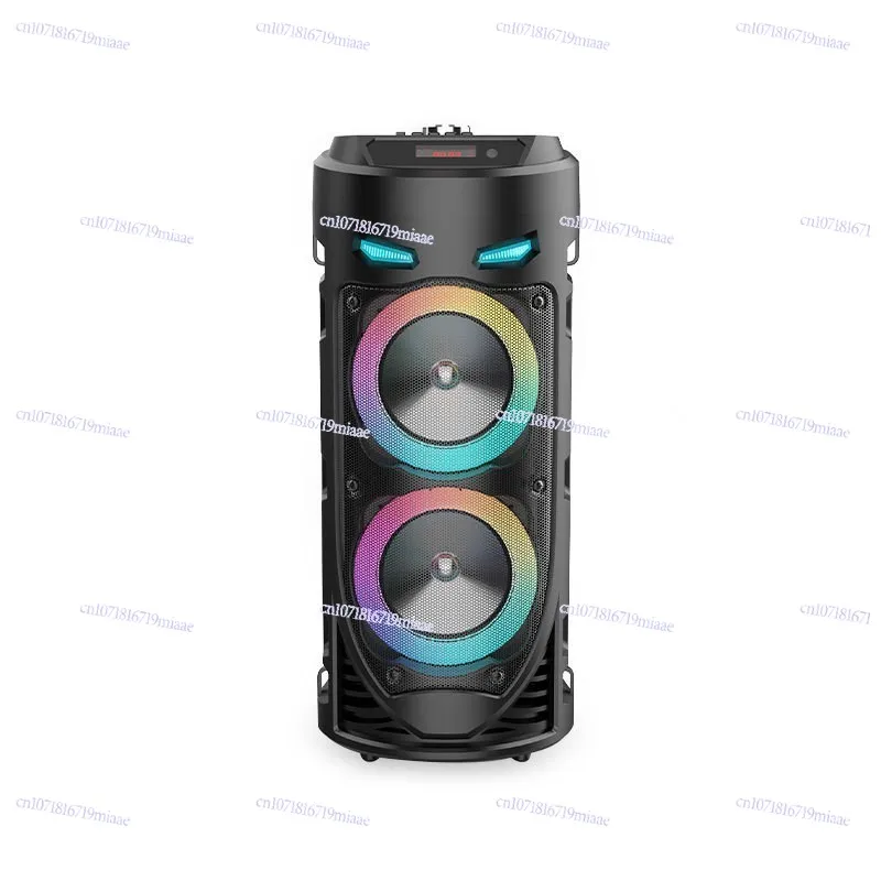 ZQS4239 Cross-border RGB Light Bluetooth Speaker Portable Dual Speaker Barrel Karaoke Outdoor Square Dance Wireless Audio