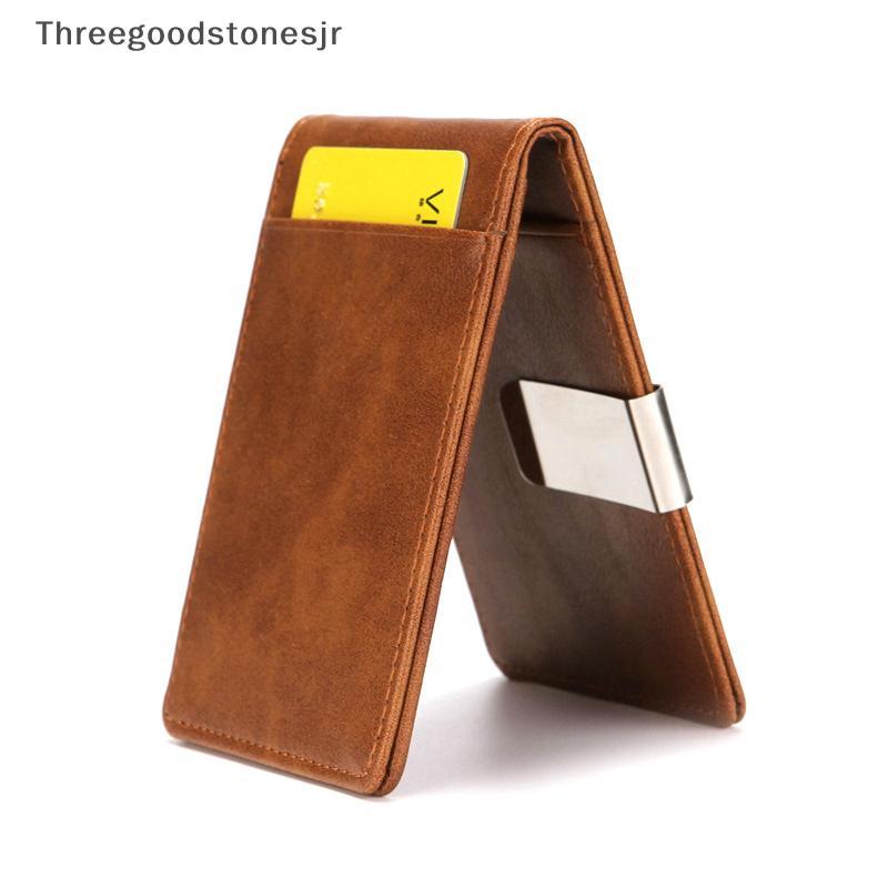 Carteira Criativa De Couro PU Masculina TGS Flip Clipe De Dólar Masculino Porta Cartão Curto JR