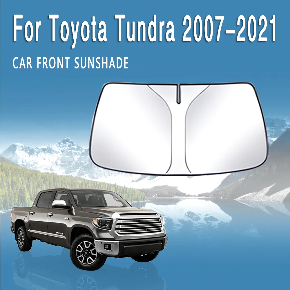 For Toyota Tundra 2007-2021 Car Front Windshield Sunshade Heat Insulation Sun Visor Summer Colling Auto Accessories Foldable