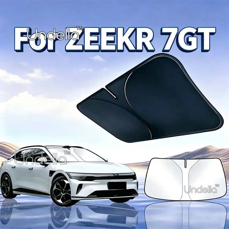 For Zeekr 7GT 2026 2027 Car Foldable Car Sun Visor Front Windshield Sunshade Heat Insulation Cover Anti-UV Interior Accessories
