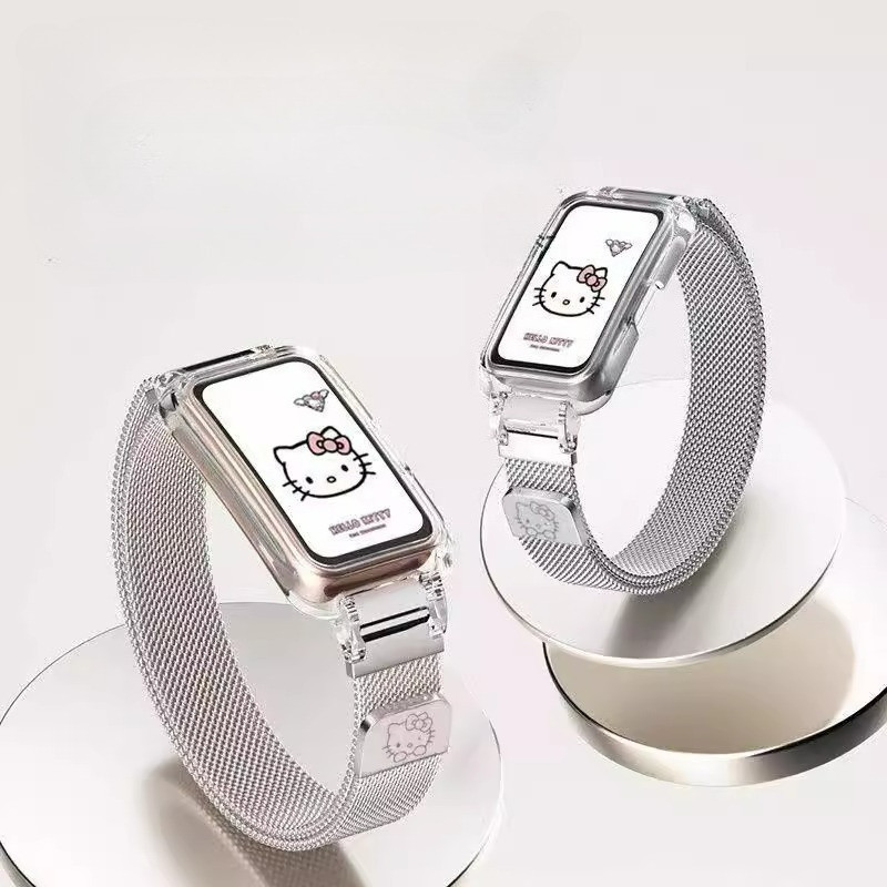 Pulseira De Aço Inoxidável + Capa Para Huawei Band 11 11pro 10 9 8 7 6 6Pro Smart Watch Milanese Wirst Loop Magnética Ho