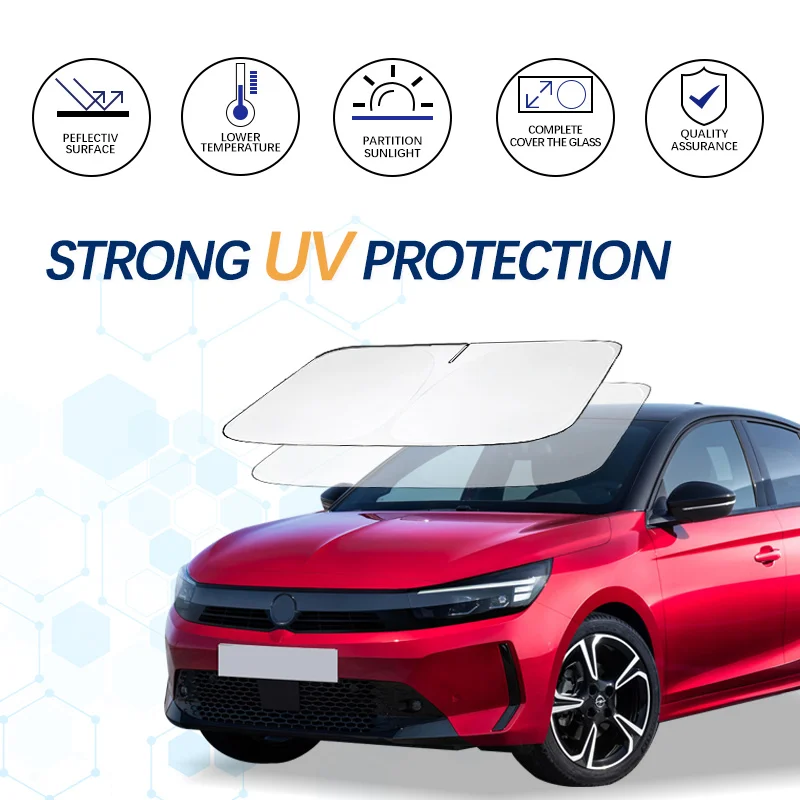 Car Windshield Sun Shade Window Shade Foldable Sun Visor Protector Blocks UV Rays For Opel Corsa B C D E Car Summer Accessories