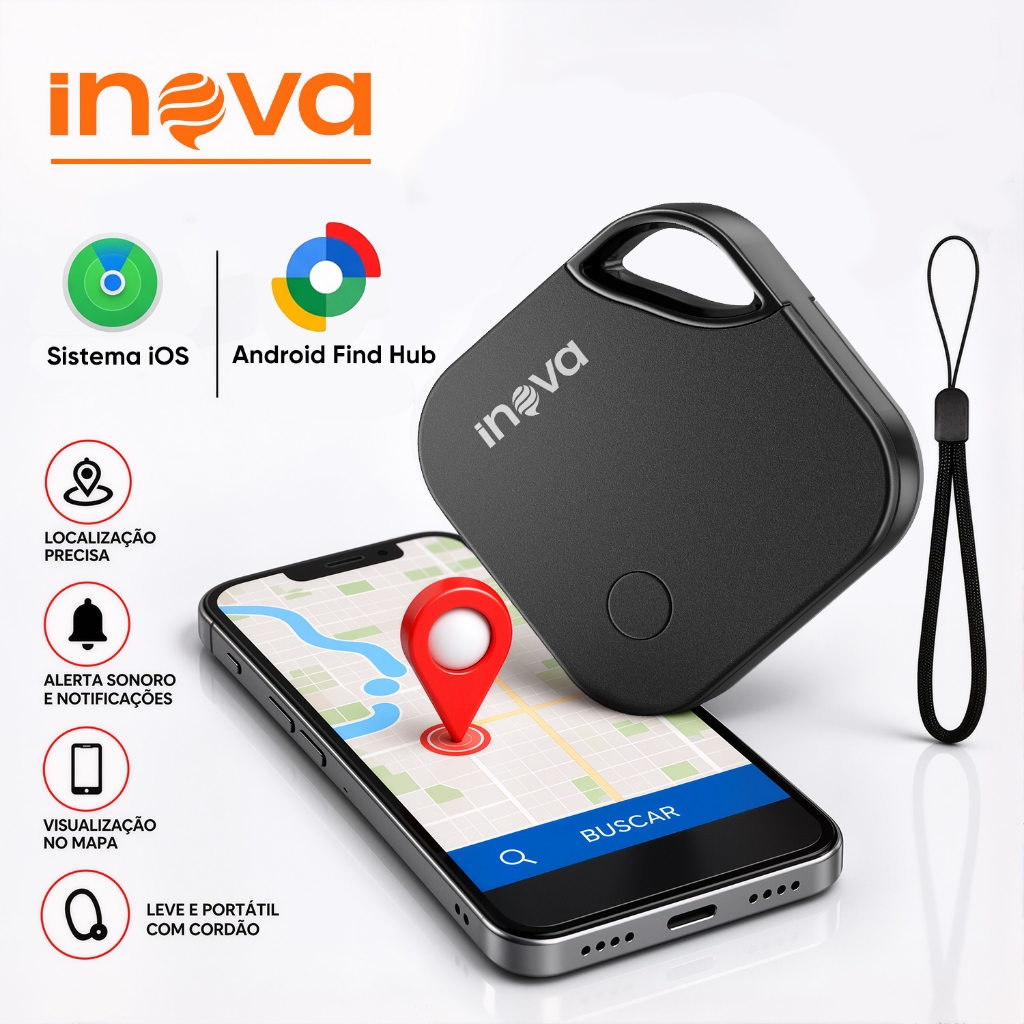 INOVA Rastreador Bluetooth Smart Tag iOS Android Anti Perda Mini Localizador Chaves Mala Pet infantil presente criança