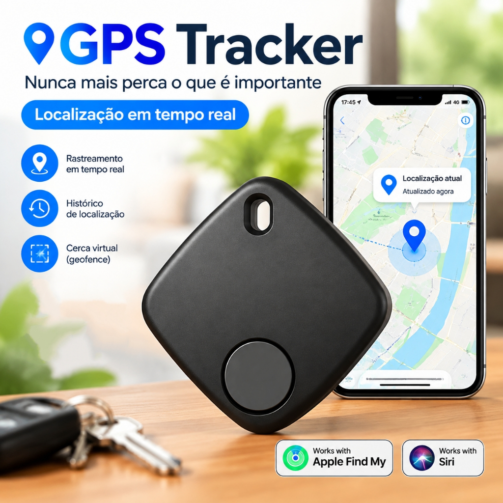 Rastreador Bluetooth Smart Tag Localizador Anti Perda Mini com Alarme Sonoro para Chaves Mochila Pet Carteira