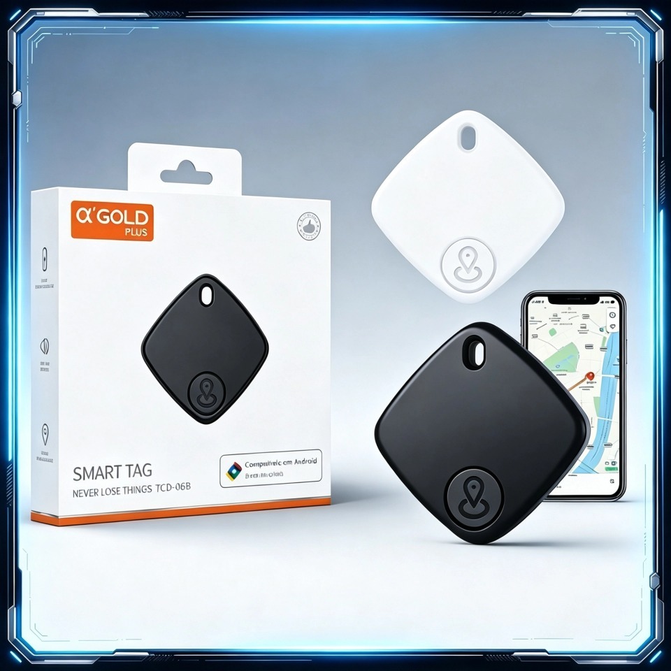 Mini Rastreador Inteligente Smart Tag Compatível com Find Hub Google Android Anti-Perda para Chaves Pets Malas
