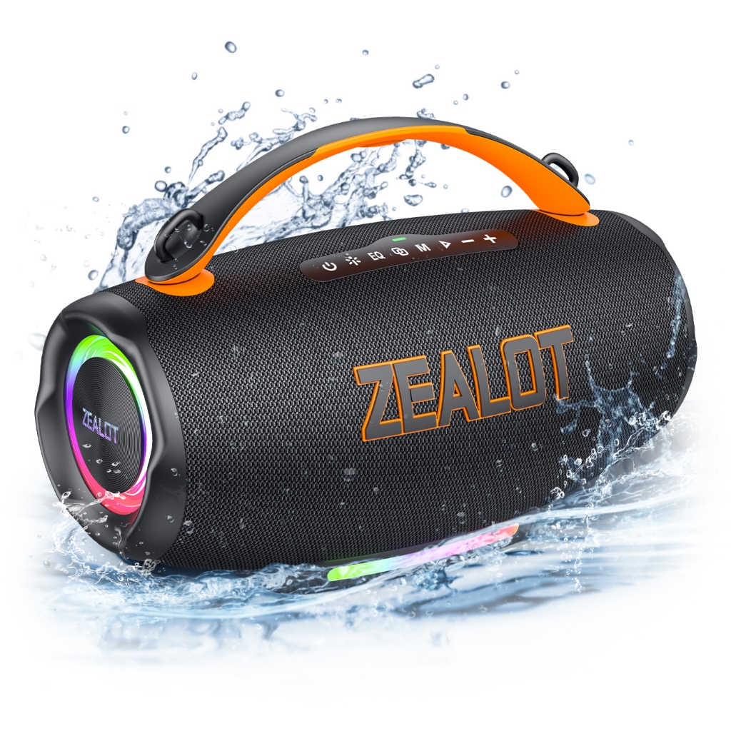 ZEALOT S167 Caixa de Som Bluetooth Portátil 100W RGB Luz TWS 24000mAh Alto-Falante Para Praia Festa e Camping