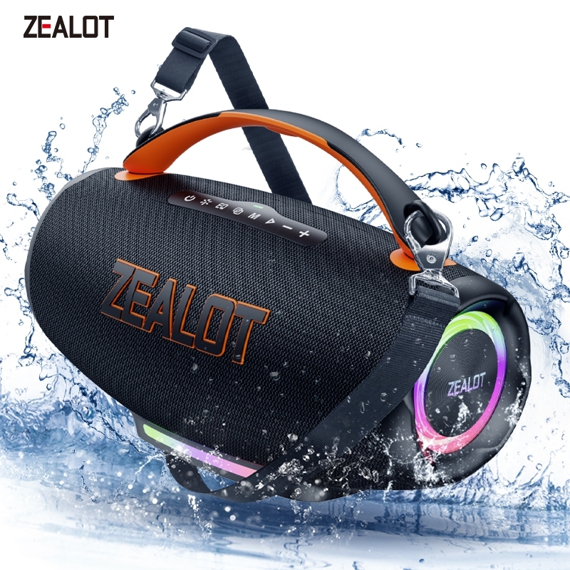 ZEALOT S167 Alto-falante Bluetooth 100W Luz RGB TWS Bateria 24000mAh Portátil para praia, festa e camping ao ar livre